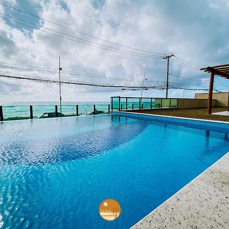 Pe Na Areia, Piscina Borda Infinita, Vaga De Garagem, Portaria 24 Hs Lägenhet Salvador Exteriör bild