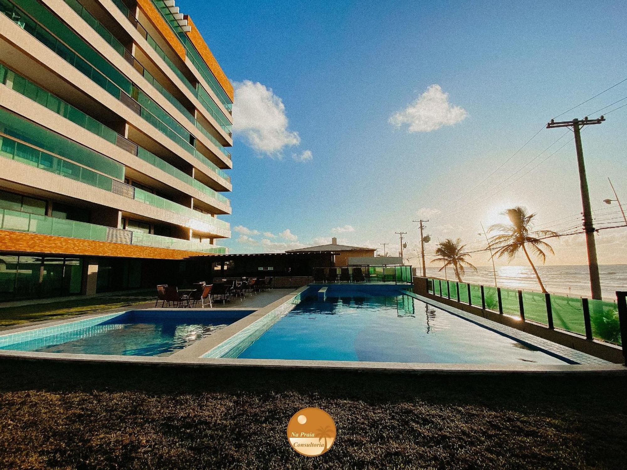 Pe Na Areia, Piscina Borda Infinita, Vaga De Garagem, Portaria 24 Hs Lägenhet Salvador Exteriör bild