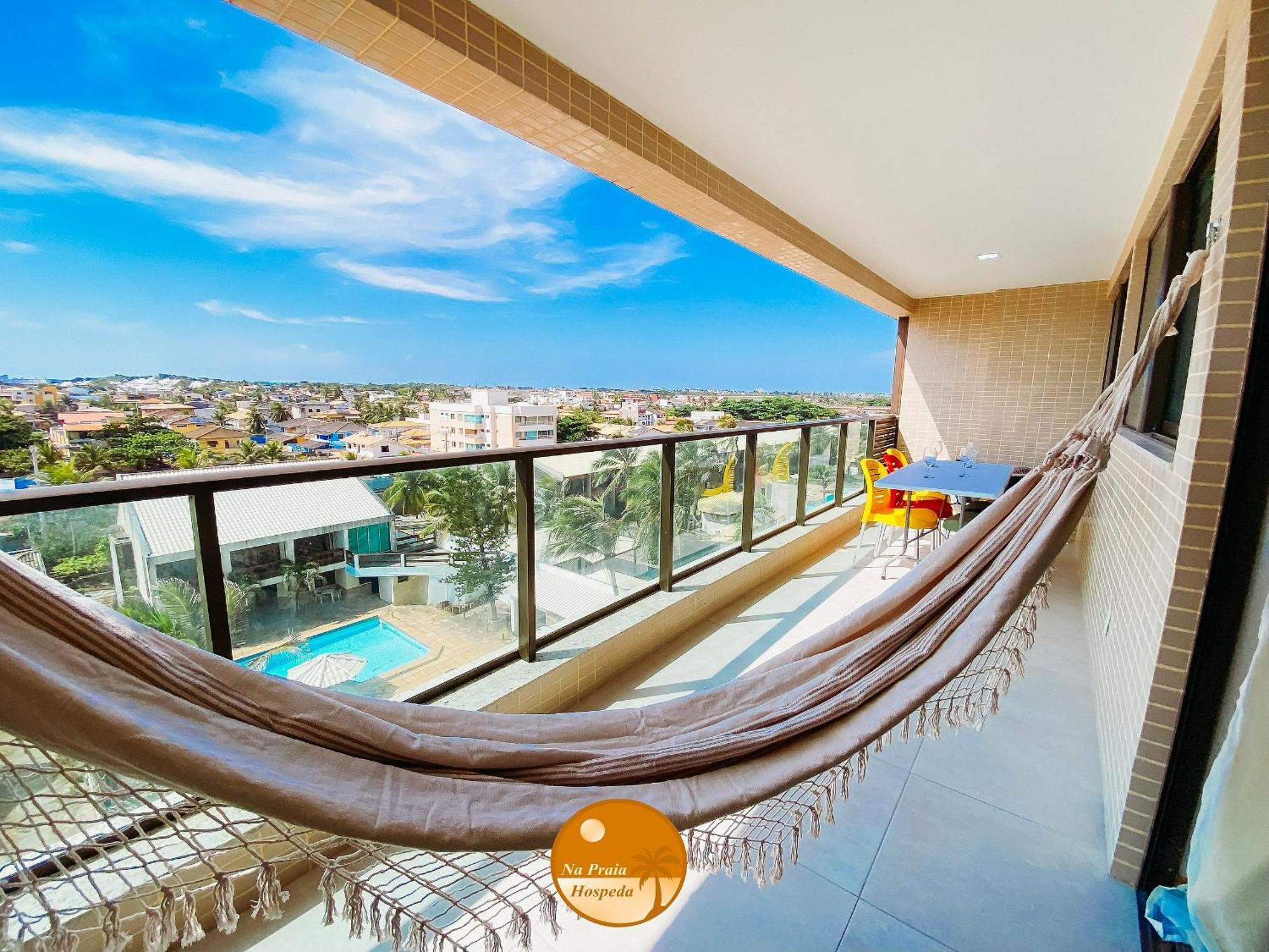 Pe Na Areia, Piscina Borda Infinita, Vaga De Garagem, Portaria 24 Hs Lägenhet Salvador Rum bild