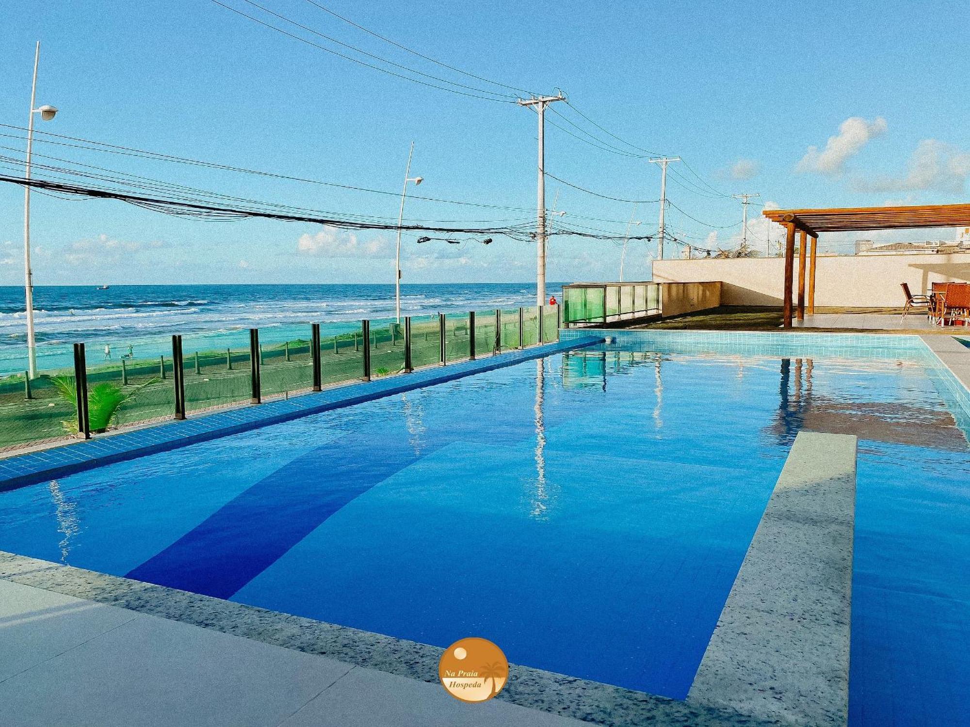 Pe Na Areia, Piscina Borda Infinita, Vaga De Garagem, Portaria 24 Hs Lägenhet Salvador Exteriör bild